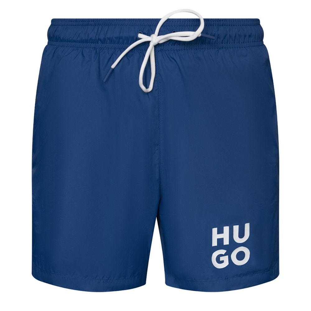 HUGO BOSS T SHIRT & SWIM SHORTS SET (White/Blue)