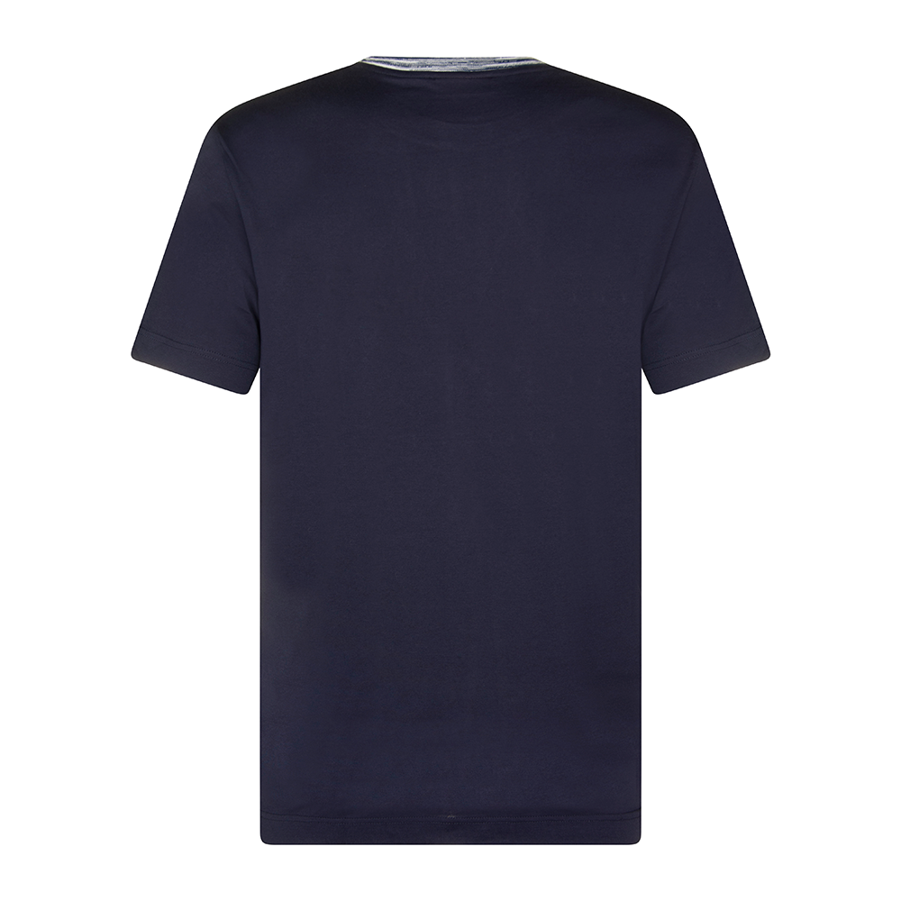 MISSONI T SHIRT - NAVY/ SPACEDYED COLLAR