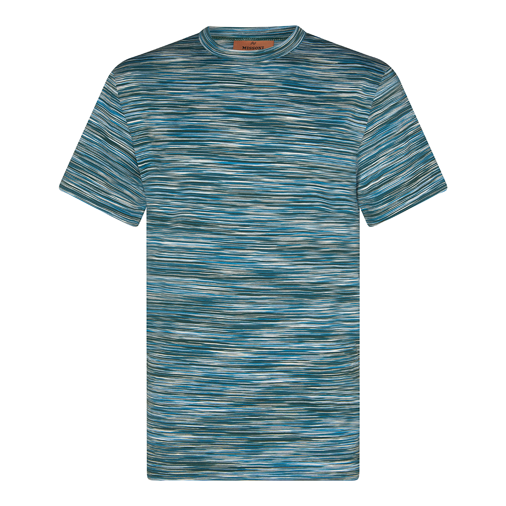 MISSONI CLASSIC STRIPE T SHIRT - GREEN/BLUE