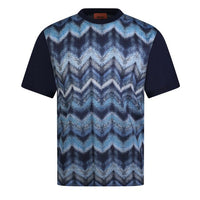 MISSONI AIRBRUSH ZIG ZAG T - BLUE