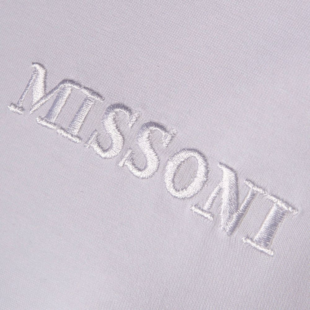 MISSONI T SHIRT - WHITE / GREY SPACEDYED COLLAR