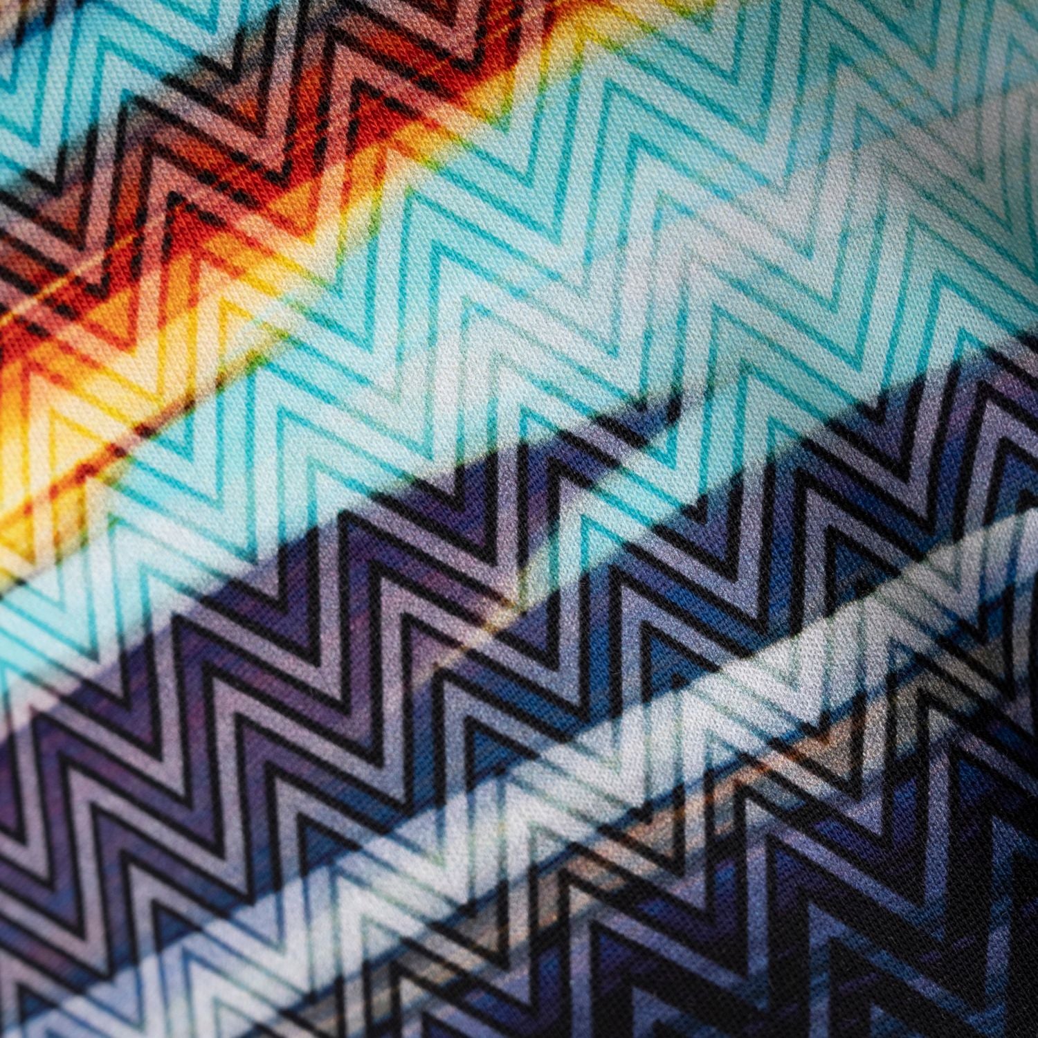 MISSONI MULTI COLOURED SPACEDYED ZIG ZAG T