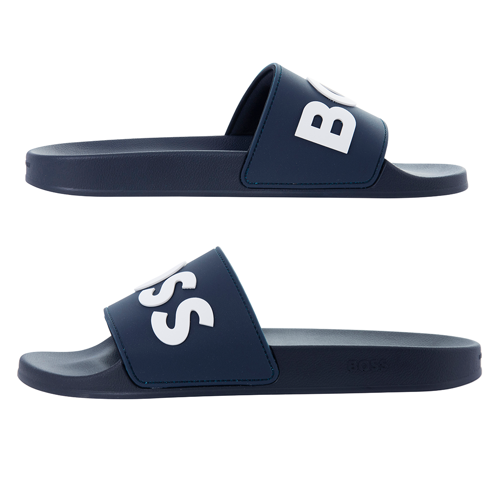 BOSS SLIDERS IN NAVY My Grip Fashions