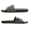 Boss Aryeh Italian-made slides with large logo detail grey