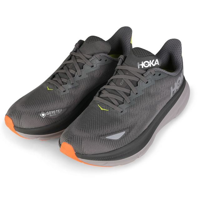 HOKA CLIFTON 9 GORE-TEX asphalt grey/gravel