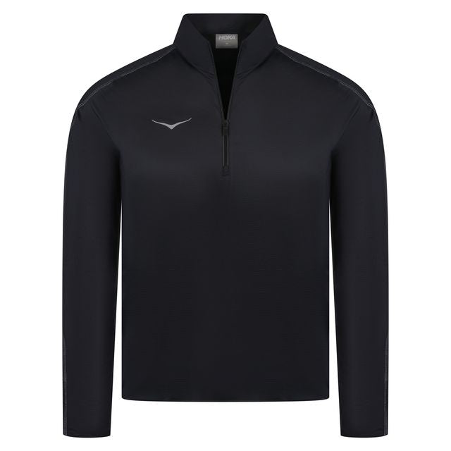 HOKA GLIDETECH QUATER ZIP LONG SLEEVED TOP - Black