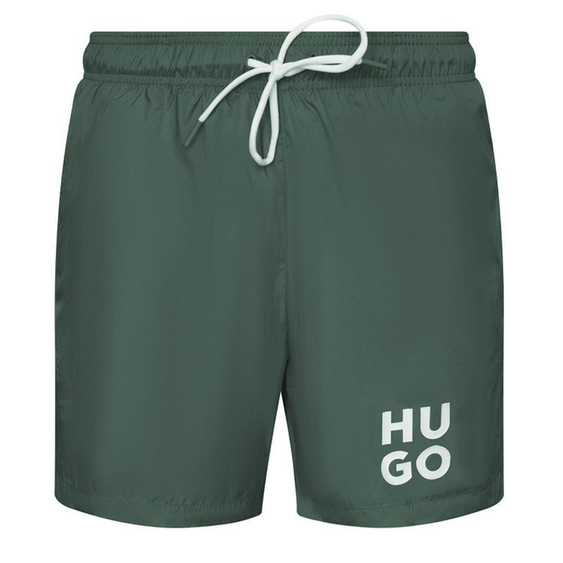 HUGO BOSS T SHIRT & SWIM SHORTS SET (Black,Green)