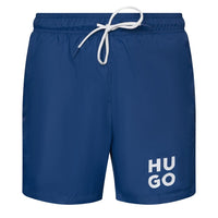 HUGO BOSS T SHIRT & SWIM SHORTS SET (White/Blue)