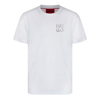 HUGO BOSS T SHIRT & SWIM SHORTS SET (White/Blue)