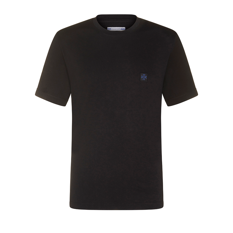 JACOB COHEN LOGO PATCH T SHIRT - BLACK