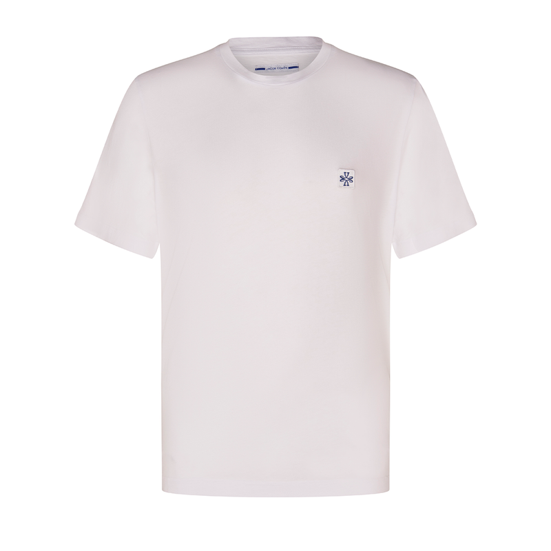 JACOB COHEN LOGO PATCH T SHIRT - WHITE