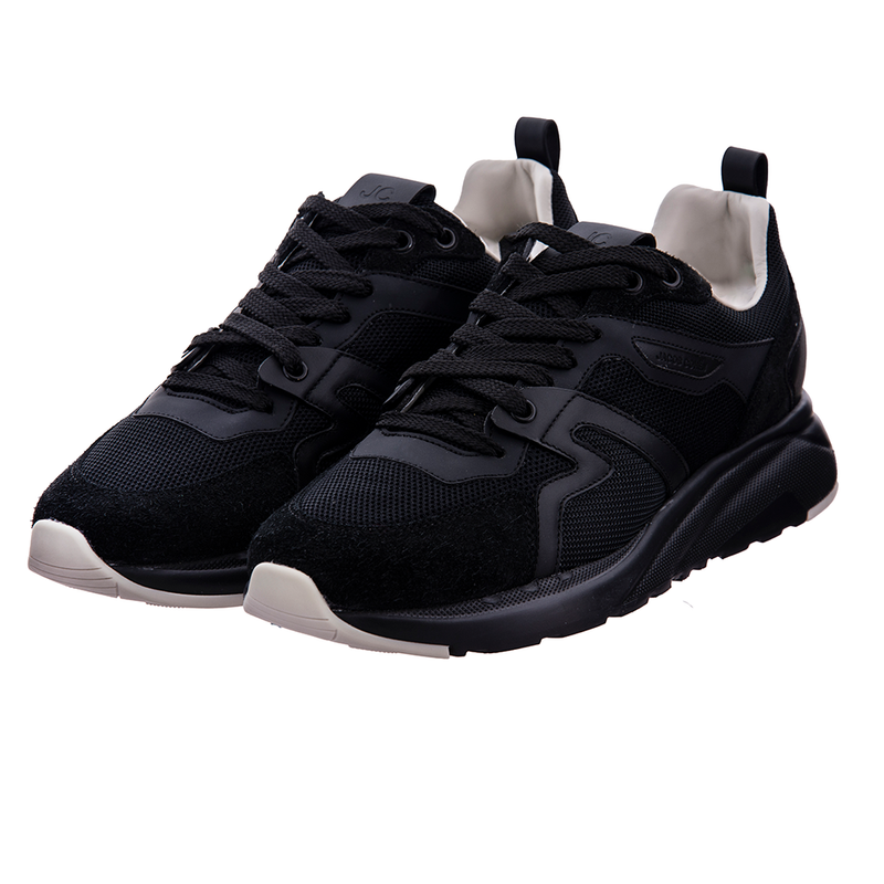 JACOB COHEN FLYER TRAINERS - BLACK LEATHER