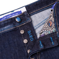 JACOB COHEN BARED SLIM FIT JEANS - DARK BLUE MILANO BADGE