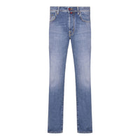 JACOB COHEN BARED SLIM FIT JEANS IN BLUE / RED BADGE