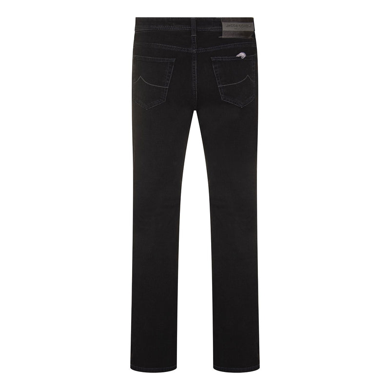 JACOB COHEN BARED SLIM FIT JEANS - BLACK MILANO BADGE