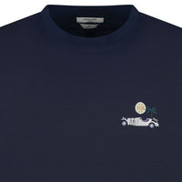JACOB COHEN EMBROIDERED CAR LOGO T - Caribbean Blue