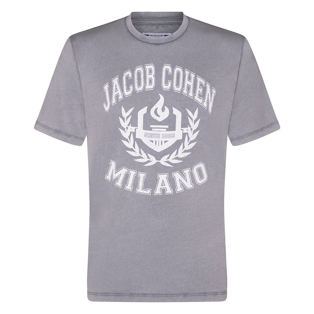 JACOB COHEN MILANO COLLAGE T SHIRT - GREY – My Grip Fashions