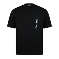JACOB COHEN EMBROIDERED CREST POCKET T - BLACK