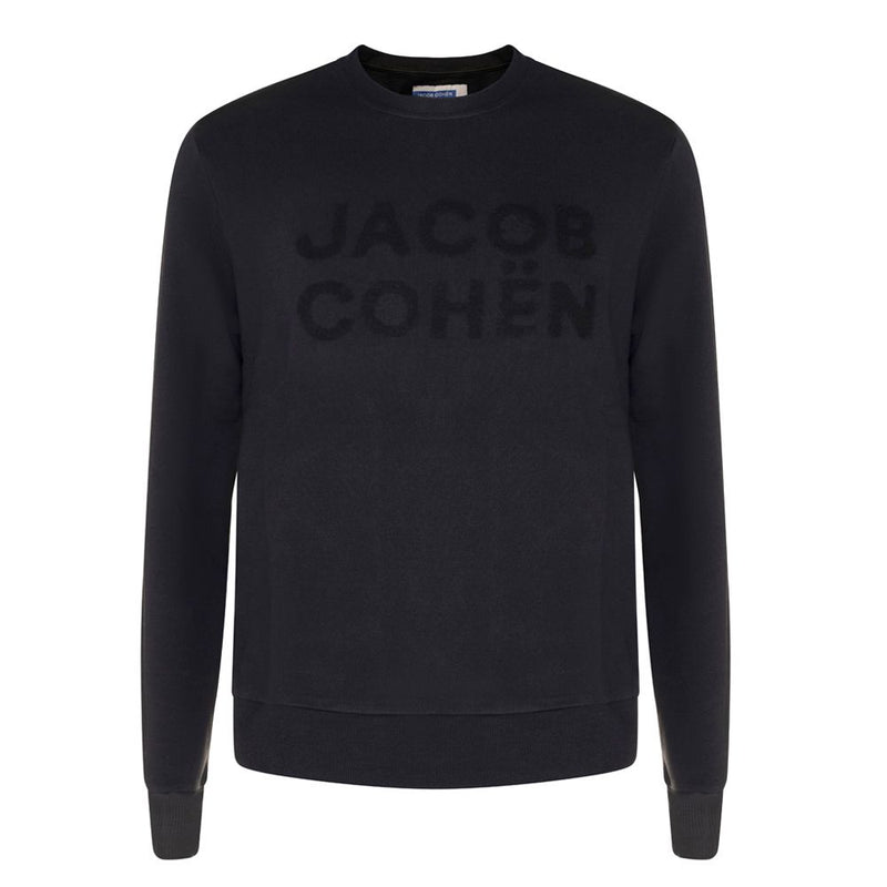 JACOB COHEN LOGO NAME SWEATSHIRT - BLACK