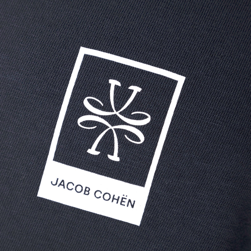 JACOB COHEN SMALL PRINT LOGO T SHIRT NAVY