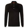 MISSONI LONG SLEEVE FINE KNIT CHEVRON POLO / BLACK