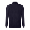 MISSONI LONG SLEEVE FINE KNIT CHEVRON POLO - NAVY