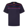 MISSONI SHOULDER PANNEL DESIGN T SHIRT / NAVY