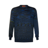 MISSONI FINE KNIT CREW NECK JUMPER / BLUE / GREEN