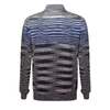 MISSONI LONG SLEEVE FINE KNIT POLO / BLUE