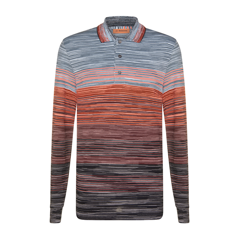 MISSONI LONG SLEEVE POLO / ORANGE