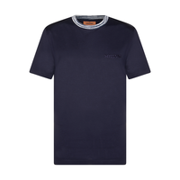 MISSONI T SHIRT - NAVY/ SPACEDYED COLLAR