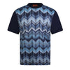 MISSONI AIRBRUSH ZIG ZAG T - BLUE