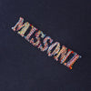 MISSONI EMBROIDERED LOGO T SHIRT - NAVY