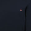 MISSONI SWEATSHIRT - SMALL EMBROIDERED LOGO AND CUFFS - NAVY