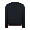 MISSONI SWEATSHIRT - SMALL EMBROIDERED LOGO AND CUFFS - NAVY