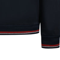 MISSONI SWEATSHIRT - SMALL EMBROIDERED LOGO AND CUFFS - NAVY