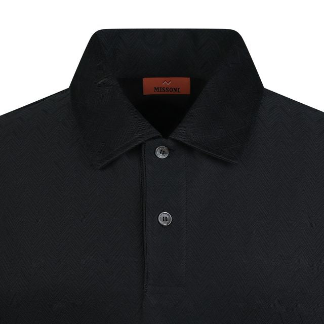 MISSONI CHEVRON POLO - BLACK