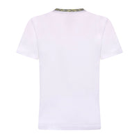 MISSONI T SHIRT - WHITE / GREY SPACEDYED COLLAR