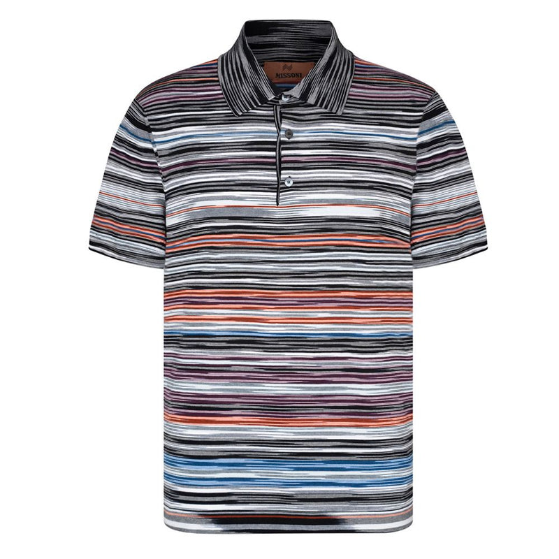 MISSONI Short-sleeved polo in slub cotton