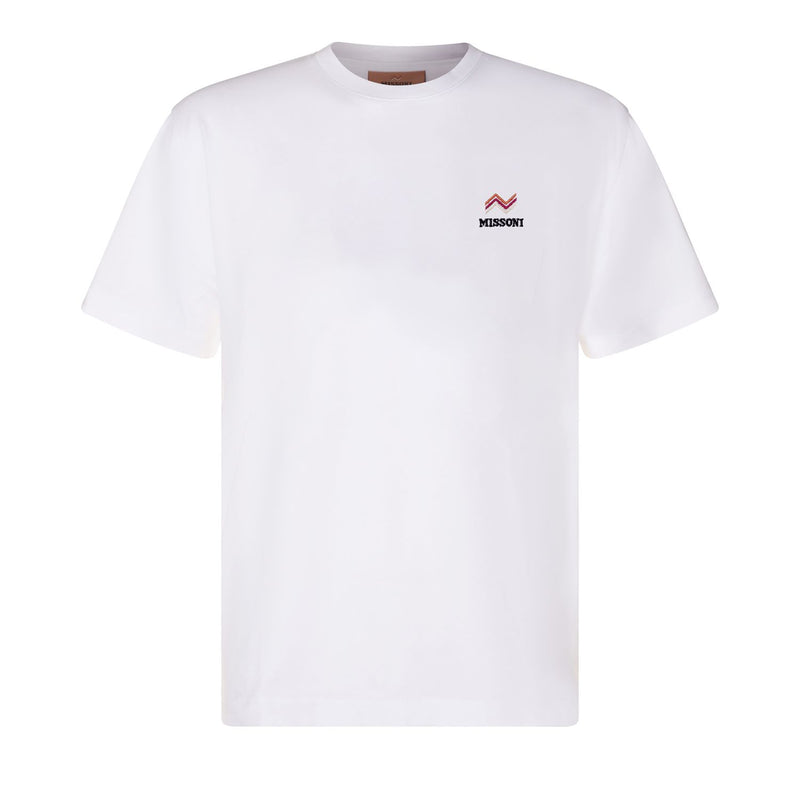 MISSONI T SHIRT - WHITE / Small Embroidered Logo