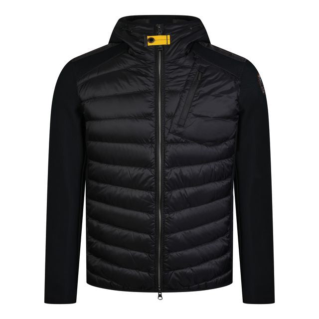 PARAJUMPERS NOLAN HYBRID HOODED JACKET - BLACK