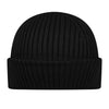 PARAJUMPERS RIBBED BEANIE HAT - BLACK