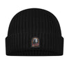 PARAJUMPERS RIBBED BEANIE HAT - BLACK