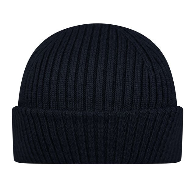 PARAJUMPERS RIBBED BEANIE HAT - NAVY