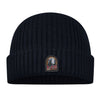 PARAJUMPERS RIBBED BEANIE HAT - NAVY