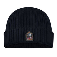 PARAJUMPERS RIBBED BEANIE HAT - NAVY