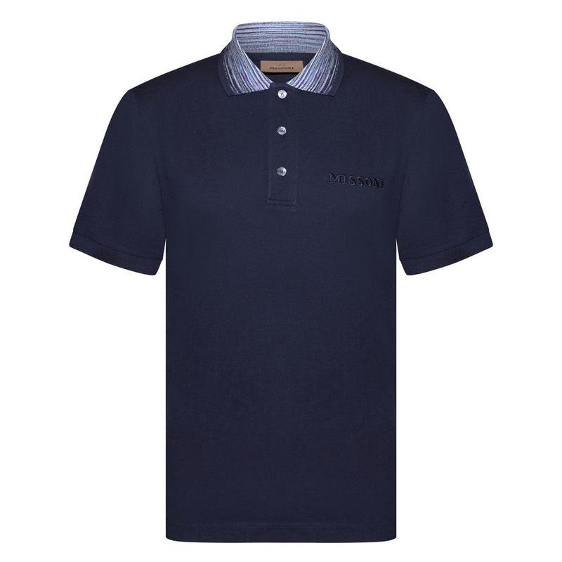 MISSONI POLO - (Navy / spacedyed collar)